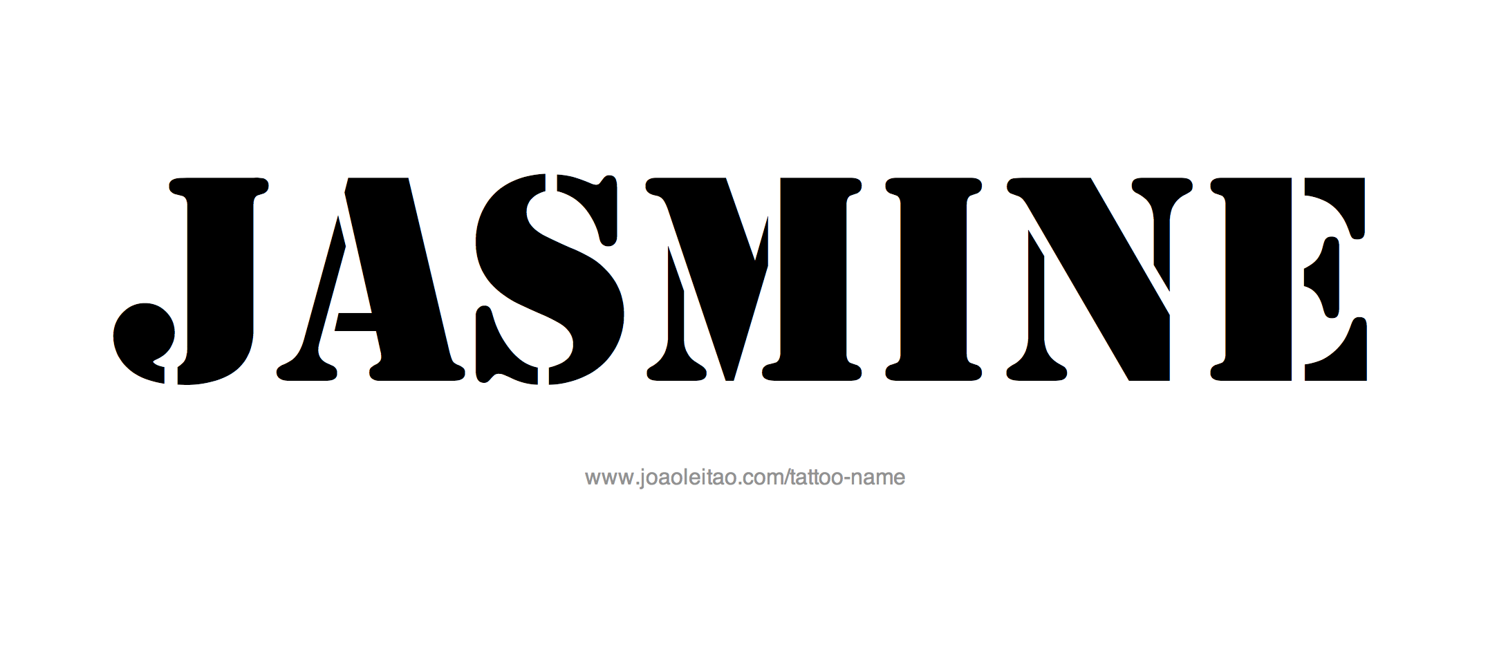Jasmine Name Tattoo Designs